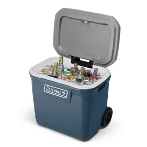 Coleman 316 Series 60QT Hard Chest Wheeled Cooler, Lakeside Blue Coleman 316 Series 60QT Hard Chest Wheeled Cooler, Lakeside Blue