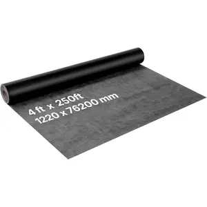 VEVOR House Wrap, 4x 250 ft, 0.17 mm Thick Vapor Barrier, Heavy Duty Plastic Sheeting for Tear-Resistant, Drop Cloth Vapor Barrier Covering for Residential Commercial Construction, BlackVEVOR Super Brand Day