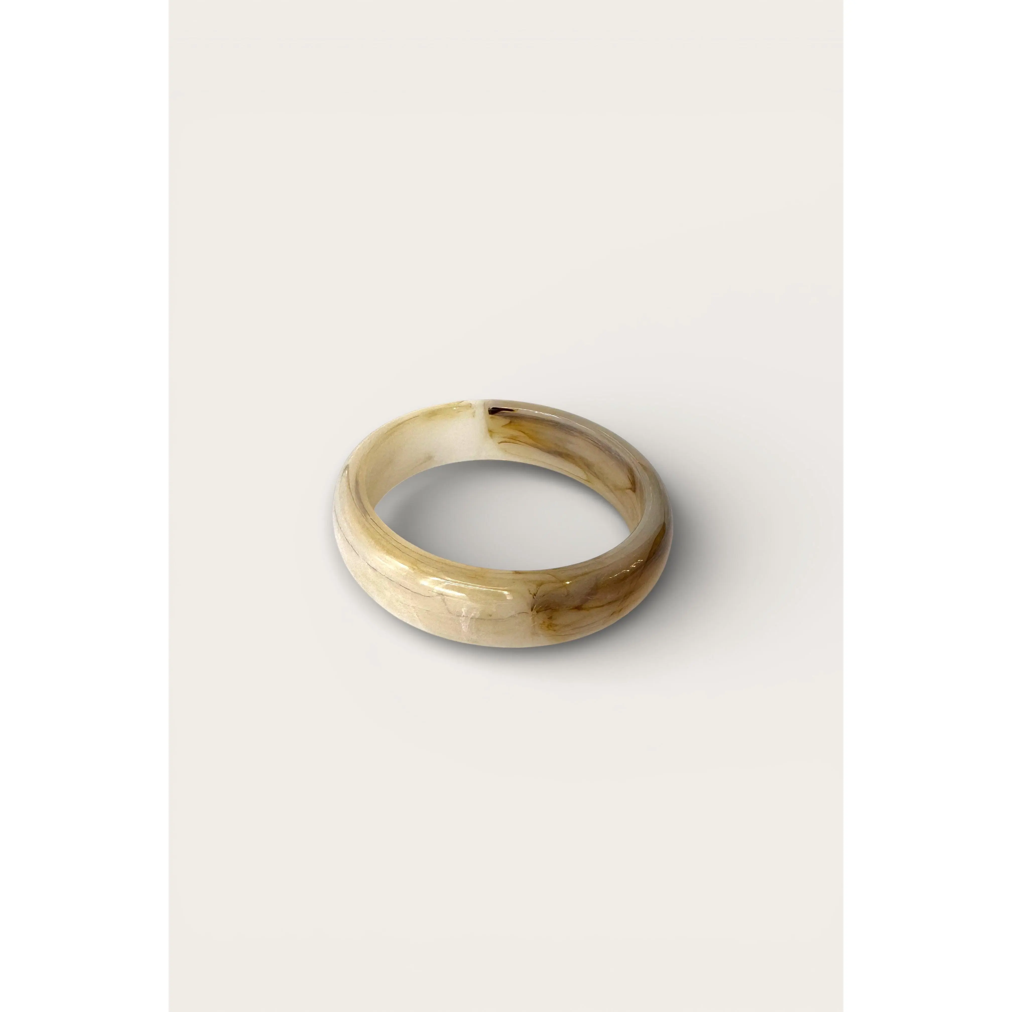 Juliana Ivory & Beige Marble Bangle Bracelet