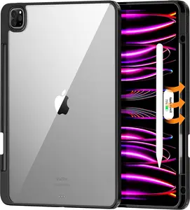 MATEKXY for iPad Pro 11 Inch（2024）/ Pro 13 Inch（2024） Case with Pencil Holder, [Non-Yellowing] [Slim & Hard Back] [Ultra-Thin Cover] [Supports Apple Pencil 2nd]