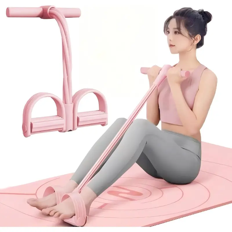 6-Tube Pedal Resistance Band — Multifunctional Elastic Tension Rope, Yoga Pedal Puller — Home Workout Equipment, Suitable for Women, Yoga Stretching Rope, Weight Bands Set, Durable Stretching Band tiktokshopspringglowup,summervibes