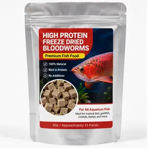 Nutritious Freeze-Dried Aquarium Fish Food - Bloodworms, Brine Shrimp, Pellets - Ideal for Small Fish (Guppies, Betta),Nutritious Freeze-Dried Fish Food (Bloodworms/Brine Shrimp): Perfect for Small Fish Like Guppies, Betta & Goldfish + Pellets