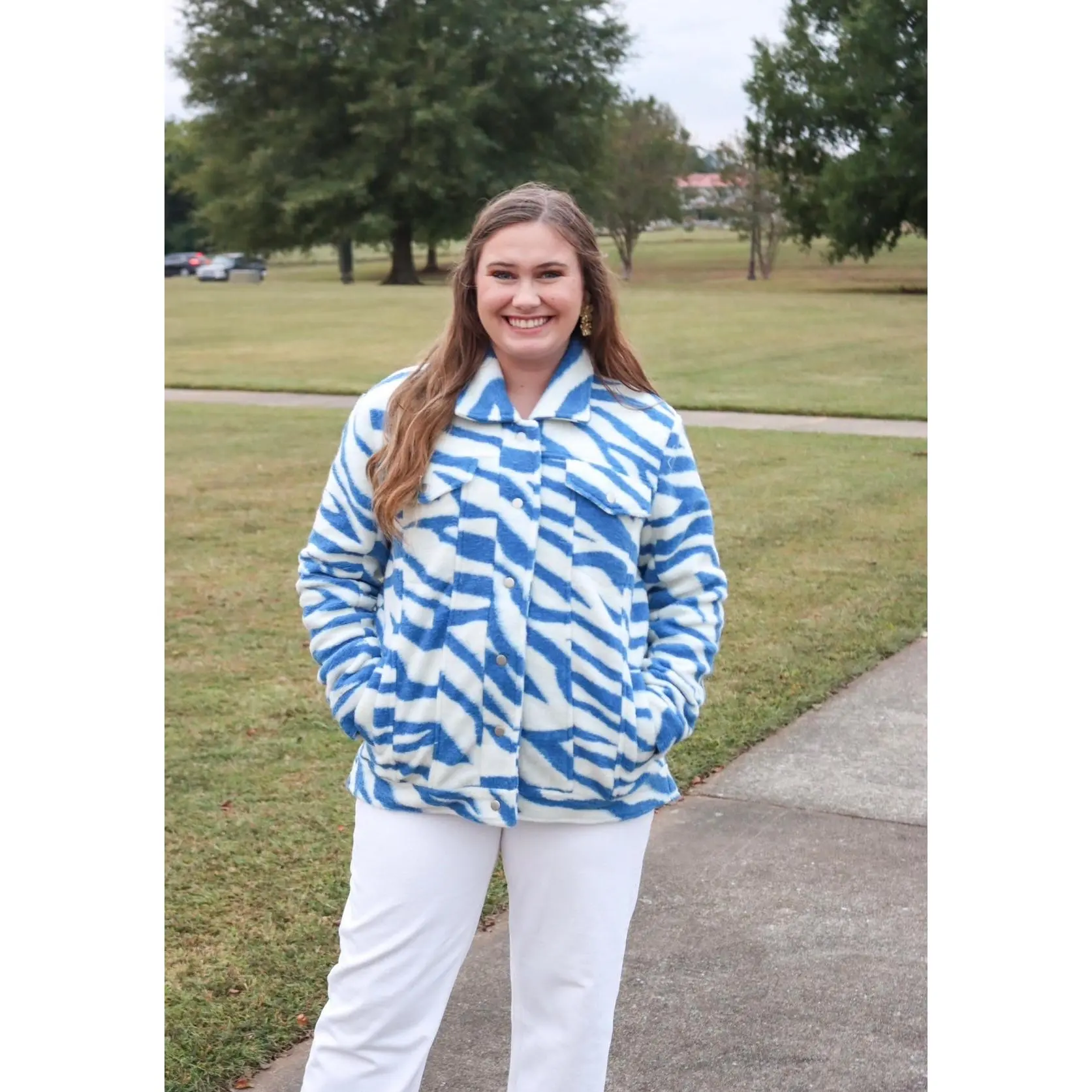 Zebra Print Oversized Jacket