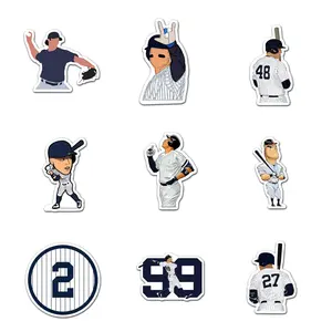 New York Yankees Sticker Pack 9 PCS Vinyl, Sport Car Wall Kid Phone Book Stickers, Funny Sticker Decal Decor