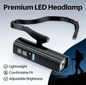 3.0 New Model LED Headlight Flashlight Ear Worn Headlamp for Camping Running and Work High Lumen Multifunctional Motion Sensor Lightweight Adjustable