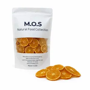 Dried Mandarin Orange Slices 5 oz No Sugar Added Single Ingredient Dehydrated Citrus Fruit Snack Vegan Made in USA Resealable Pouch