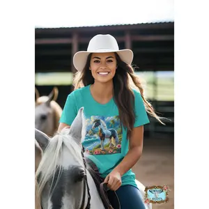Tropical Black and White Paint Horse T Shirts