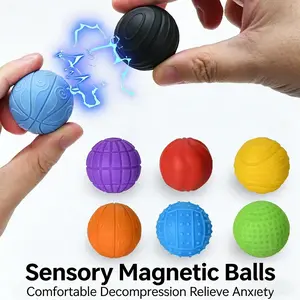 Magnetic Silicone Stress Balls Set, Sensory Toys for Anxiety Relief, Fidget Sticks, Boredom Breaker, 6/12 Pieces