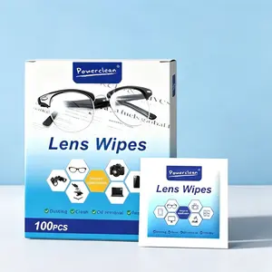 Portable Individually Wrapped Lens Wipes 100 Pack, Multi-Use Cleaner for Glasses, Cameras & Goggles | Streak-Free, Anti-Scratch, Long-Lasting Anti-Fog Cleaning