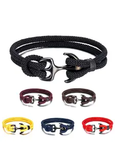 Men's Anchor Bracelet, Adjustable Durable Ocean Style, Daily Wear Surf Beach Vacation Gift, Perfect for Boyfriend Adventure Lovers