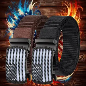 Golf Belts for Men 2 Pack Mens Ratchet Casual Belts for Jeans Adjustable Slide Belt Carry Belt Web Nylon Belt