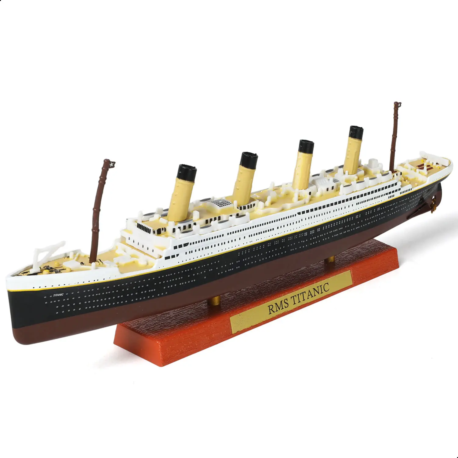 1:1250 Scale RMS Titanic Die-Cast Metal Ocean Liner Miniature Model - White Star Line Classic Livery, Wooden Display Stand, Highly Detailed Historically Accurate Unisex Collectibles, for Bookshelves Office Desks