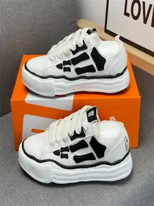 Trendy Dissolving Canvas Shoes Couple Match Height Increase Casual Sneakers Unisex Versatile Low-Top Flatform All Seasons