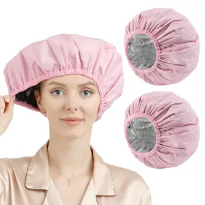 2 counts Heat Cap for Deep Conditioning, Conditioning Cap Made of Aluminum Foil for Home and Salon Use, Hair Dyeing -USA
