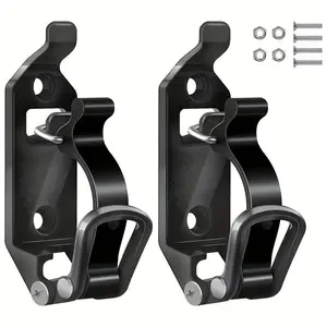 Quick Release Shovel & Axe Holder, 2 Counts Corrosion Resistant Heavy-Duty Quick-Release Holder with Flexible Fastener, Rubber Clip Outdoor for Trucks, Boats, Off-Road Vehicles