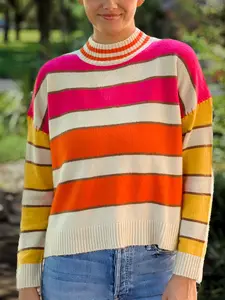Colorblocked Stripe Sweater