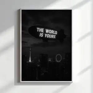 The world is yours - Motivational Poster, Inspirational Wall Art, Home Gym Decor,Motivation Wall Art,Office Art,Success Quote