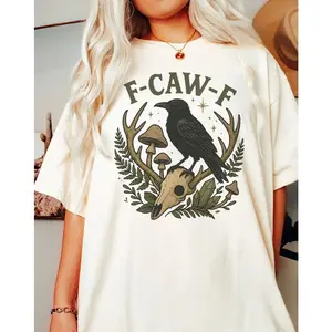 F-CAW-F Shirt Funny Crow Shirt FCAWF Raven Shirt Offensive T Shirts Inappropriate Shirt Halloween Shirt graphic tees