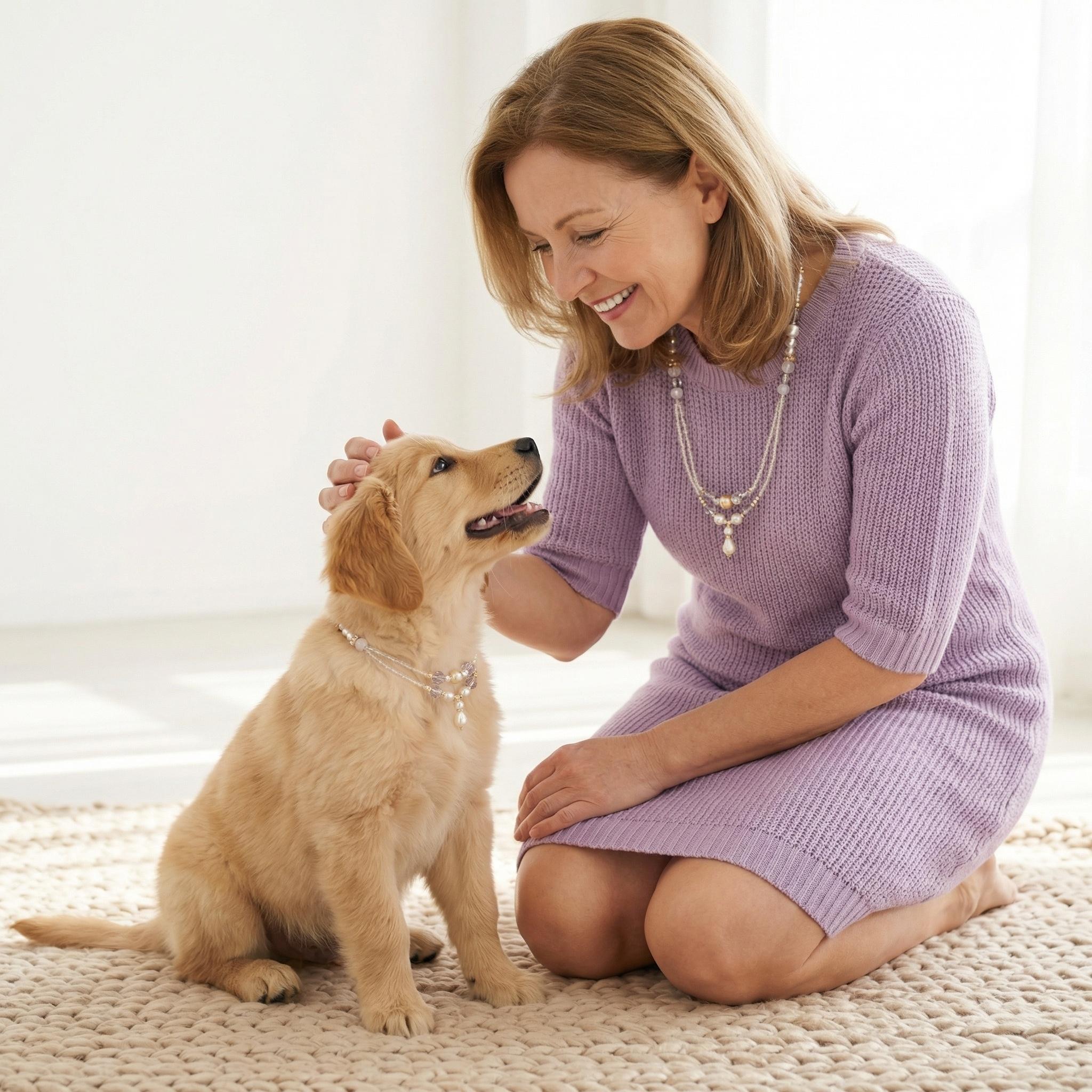 Purple Sakura & Fluffy Whisper - Adjustable Human & Pet NecklaceSet cruel intentions necklace