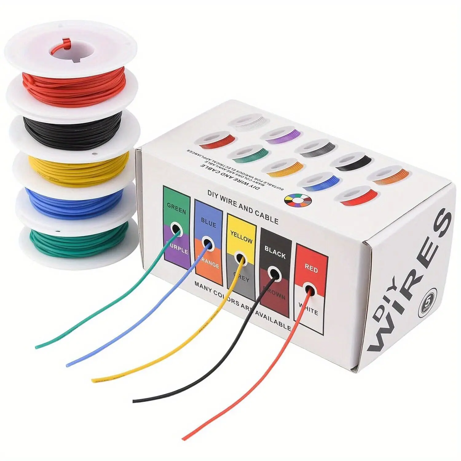 26 Gauge Stranded Tinned Copper Electrical Wire - 10m Length, 30 Strands 0.08mm Core, 1.5mm OD Silicone Rubber Flexible Insulation, 300V Rated, for DIY Automotive & Home Projects, Compatible with LED Lights, Lithium Battery