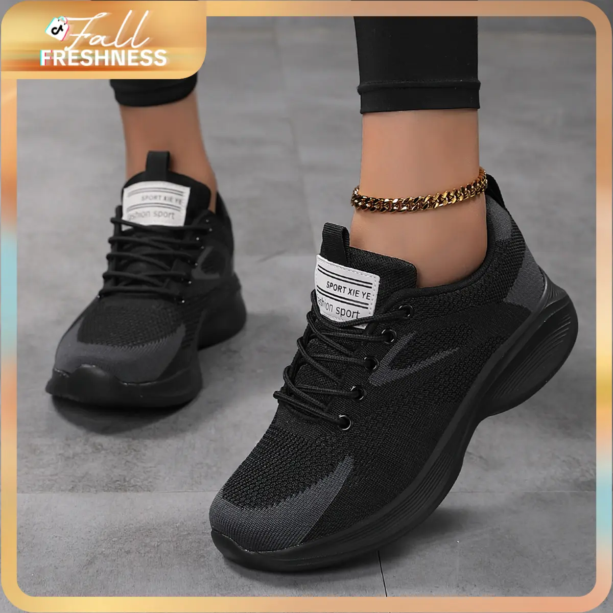 Women's Non-Slip And Wear Resistant Air Cushion Running Shoes, Breathable Women's Walking Sneakers,Lace Up Fashion Casual Travel Shoes, Lightweight Shock Absorption Sneakers Charms,6238 #FallFreshness