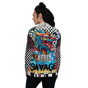 Savage Racing Toxic Love Collection AOP Year of Dragon Unisex Bomber Jacket - Graffiti  Punk Art by Teempt