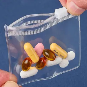 5 Pcs Portable Seizable Pill Bags, Plastic Travel Medication Storage, Ideal for On-The-Go Use & Organized Medicine Management