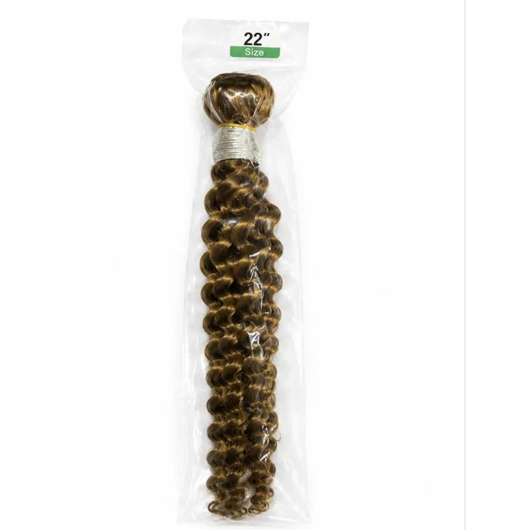 Honey Brown Bundles  20” + 22” inches Curly Hair Extensions for Styling and Lengthening