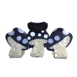 Get stylish with our Mushroom-Themed PVC Hair Clips! These large claw clips in chic black are perfect for women who love unique hair accessories. Elevate your look and keep your hair in place effortlessly! #HairAccessories #MushroomStyle OMG Decor