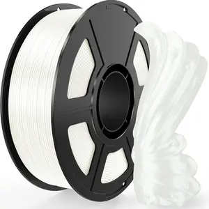 Silk Pla 3D Printer Filament, 1.75mm 250g, Dimensional Accuracy +/- 0.03mm, for Most Fdm 3D Printers，white