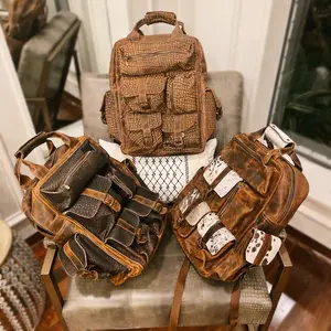 Expanse Carry Hiking Embossed Genuine Leather Backpack