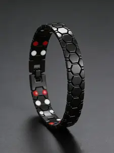 Why Every Guy Is Wearing This Black Magnetic Bracelet? Hexagon Design, Strong Magnets, & Sleek Style That Matches Any Outfit