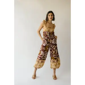 Free People: Bali Albright Jumpsuit in Coffee Combo