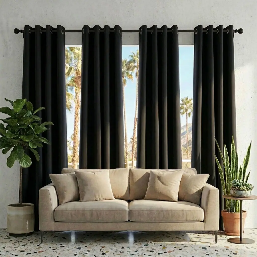 4-Piece Red Blackout Curtains, Thermal Insulation, Noise Reduction, Soundproof & Privacy Protection, Thermal Drapes, Festival Decorative Partition Curtain, Perfect for Living Room, Bedroom, Balcony