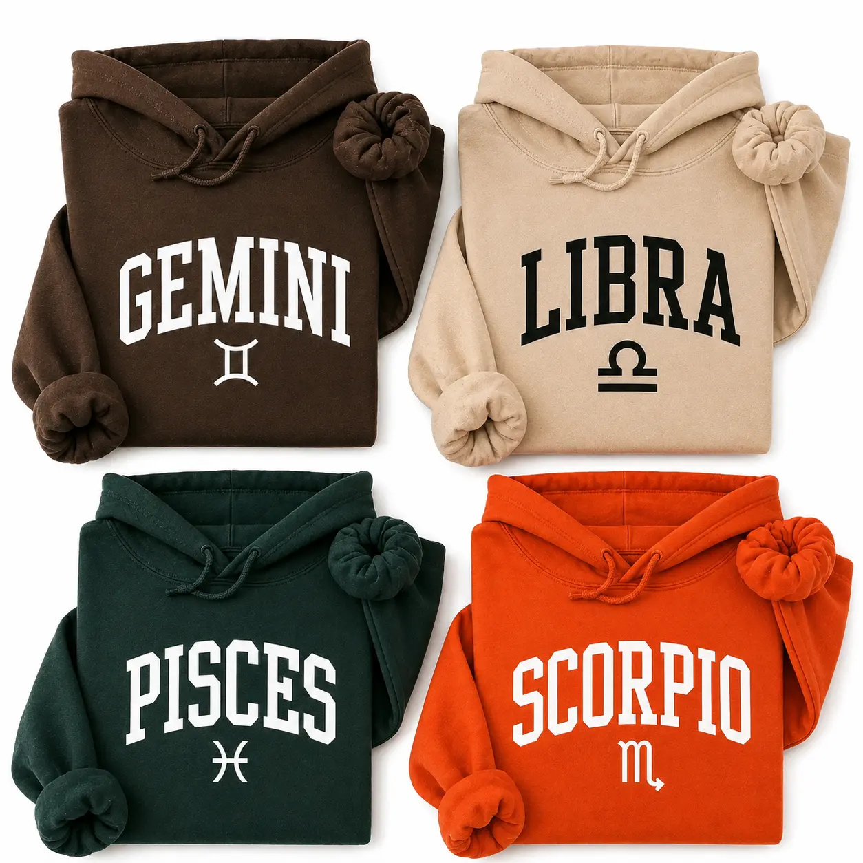 [FULL 12 ZODIAC] Zodiac Symbol Hoodie, Gemini Libra Pisces Scorpio Hoodie, Astrology Graphic Pullover, Horoscope Star Sign Hoodie, Unisex Celestial Sweatshirt, Minimalist Zodiac Gift, Birthday Gift for Her or Him