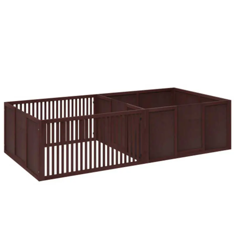 Box Dogs Built Mother s Comfort Dog Whelping Pen with Removable Doors Playpen for Indoors Newborn Puppy Supplies Essentials x Coffee