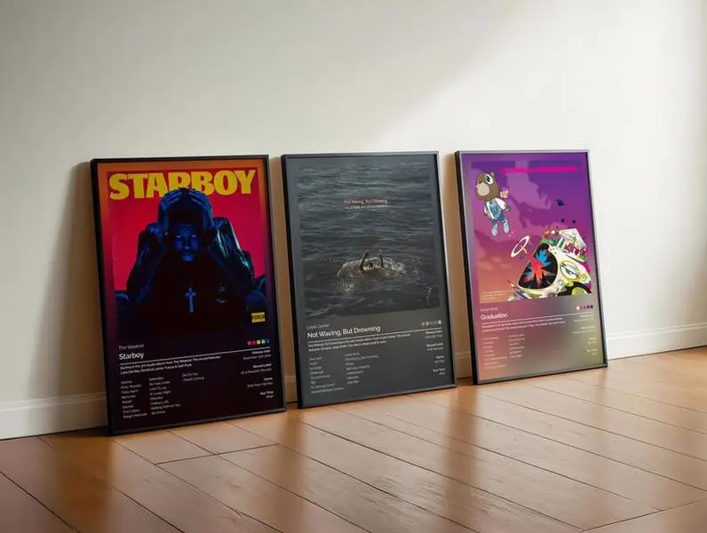 (Set Of 3) Custom Album Poster Wall Art Home Decor Custom Music Gift Album Cover Choose Your Own Album Personalized Print