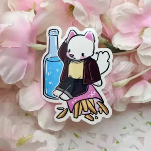 Diner Fries Cat ~ Sticker