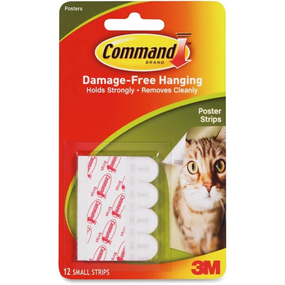 Command Reusable Strips Command Removable Adhesive Poster Strips, White - 12 Piece, 12-Pieces ...