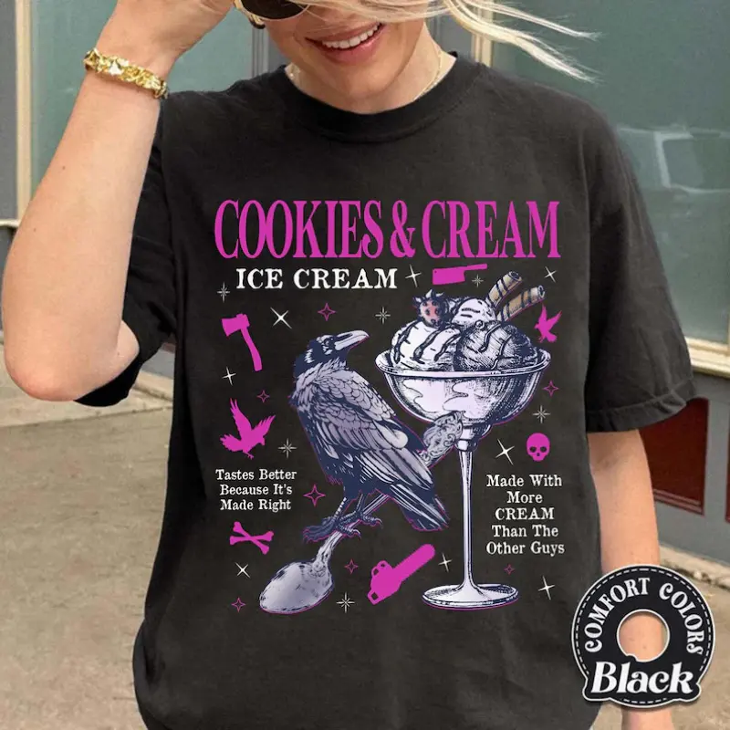 Butcher Blackbird Dark Romance T-shirt, Cookie & Cream Ice Cream T-Shirt, Brynne Inspired Book T-shirt, Gift For Book Lover