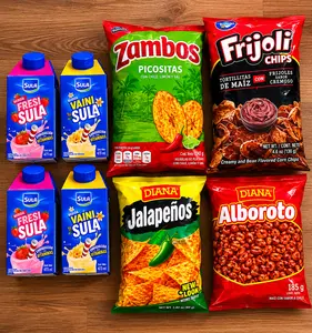 Honduran 4-Pack Sula Milk (Strawberry, Vanilla Flavors) + 4-Pack Mixed Churros Snack Bundle