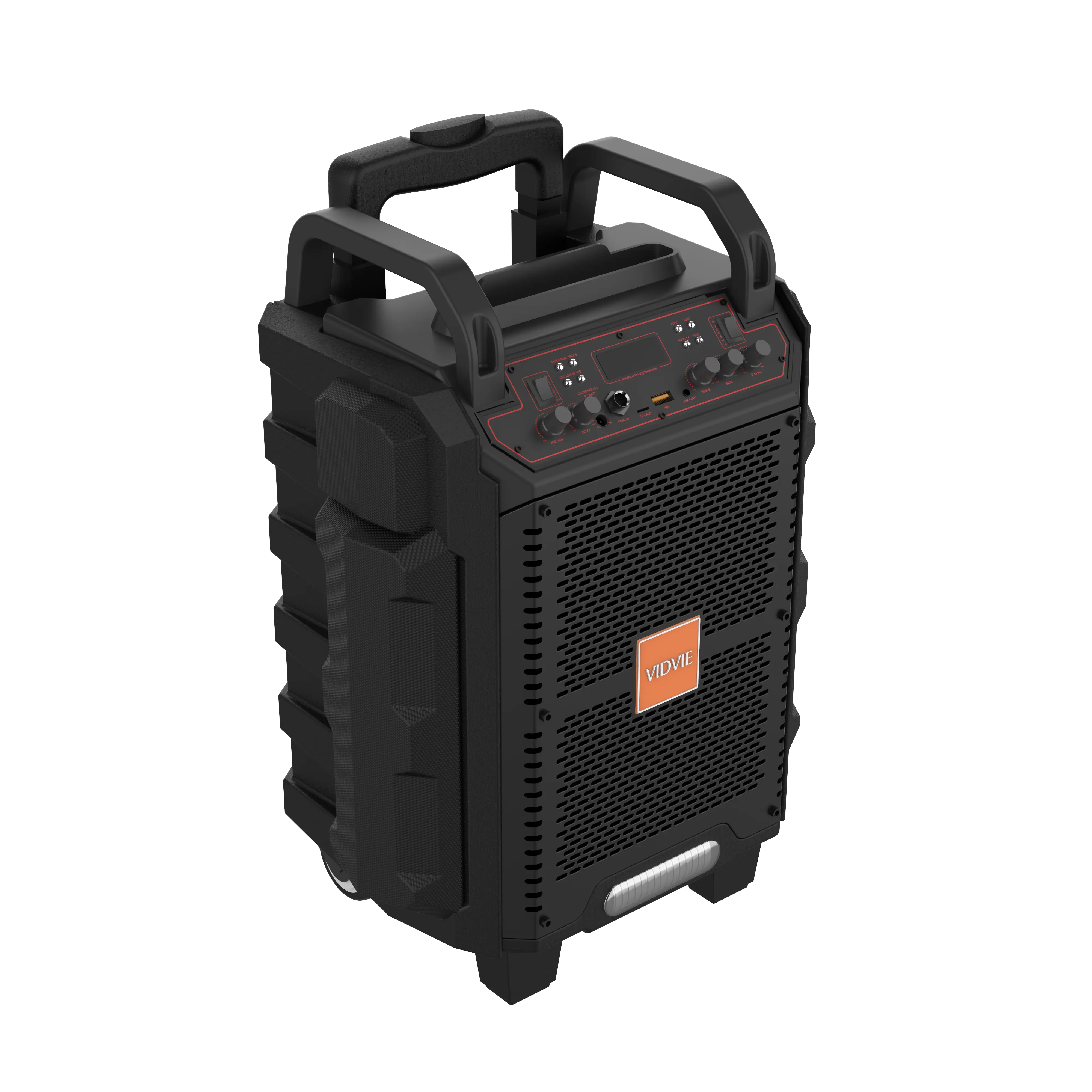 SP916 Karaoke Trolley Speaker - 6.5 in Audio Device, Compact Design, Floor Standing Speakers with Optical Input for Home Entertainment