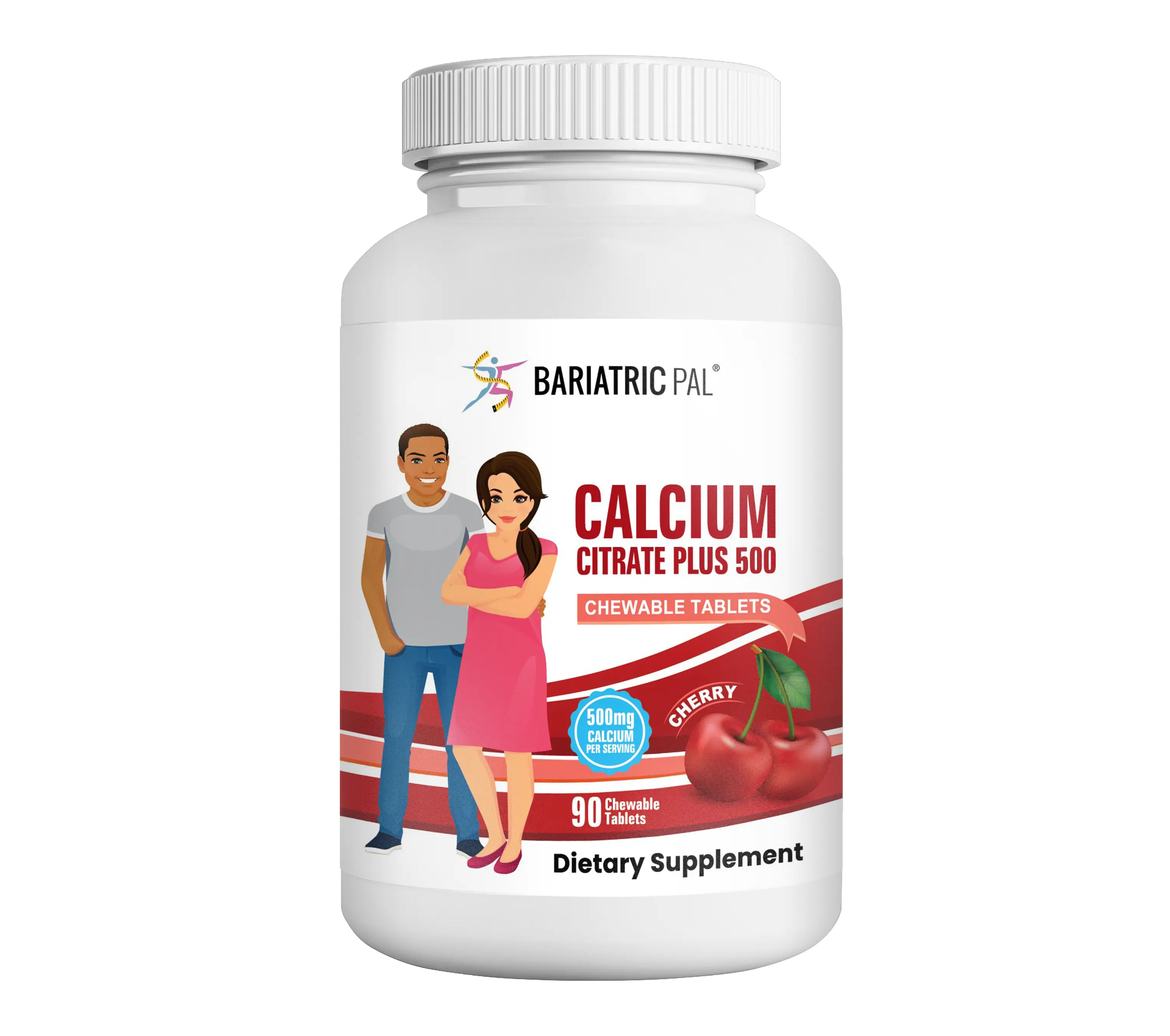 BariatricPal Calcium Citrate 500mg Chewable Tablets - Cherry