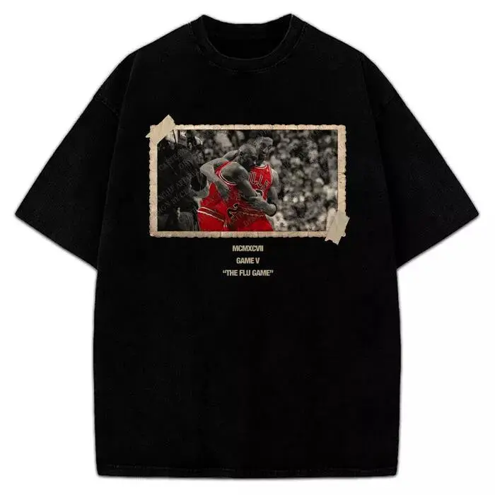 The Flu Game T-Shirt Iconic Michael Jordan & Scottie Pippen Moment Tee