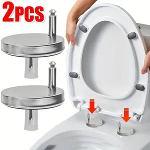 Universal Toilet Seat Hinge Kit, Easy Release Expandable Screws, Durable Top Mount Plastic Stabilizers, No Electricity Needed, Secure Installation