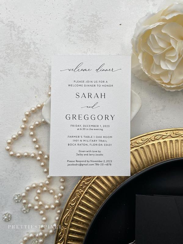 Black and White Letterpress Wedding Invitations | Black Invitations |  Style 1408