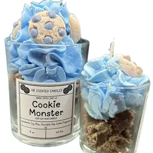 Cookie Monster Chocolate Chip Scented Soy Wax Candle Decor Ornaments