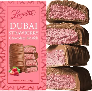 Dubai Chocolate Strawberry one 4oz chocolate bar Milk Chocolate (one pack)