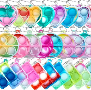 30 Pack Pop Fidget Keychains Bulk, Mini Sensory Fidget Toys for Kids Ages 4-12, Classroom Prizes, Party Favors, Birthday Goodie Bag Stuffers, Back to School Gifts & Stress Relief Toys