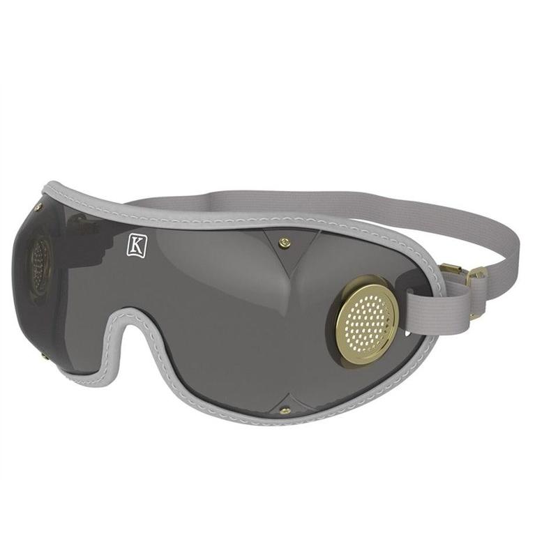 Kroops Original Jockey Racing Goggles - Grey Lens, Brass Vent